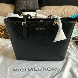 Michael Kors Women Black Carryall Tote Purse Bag